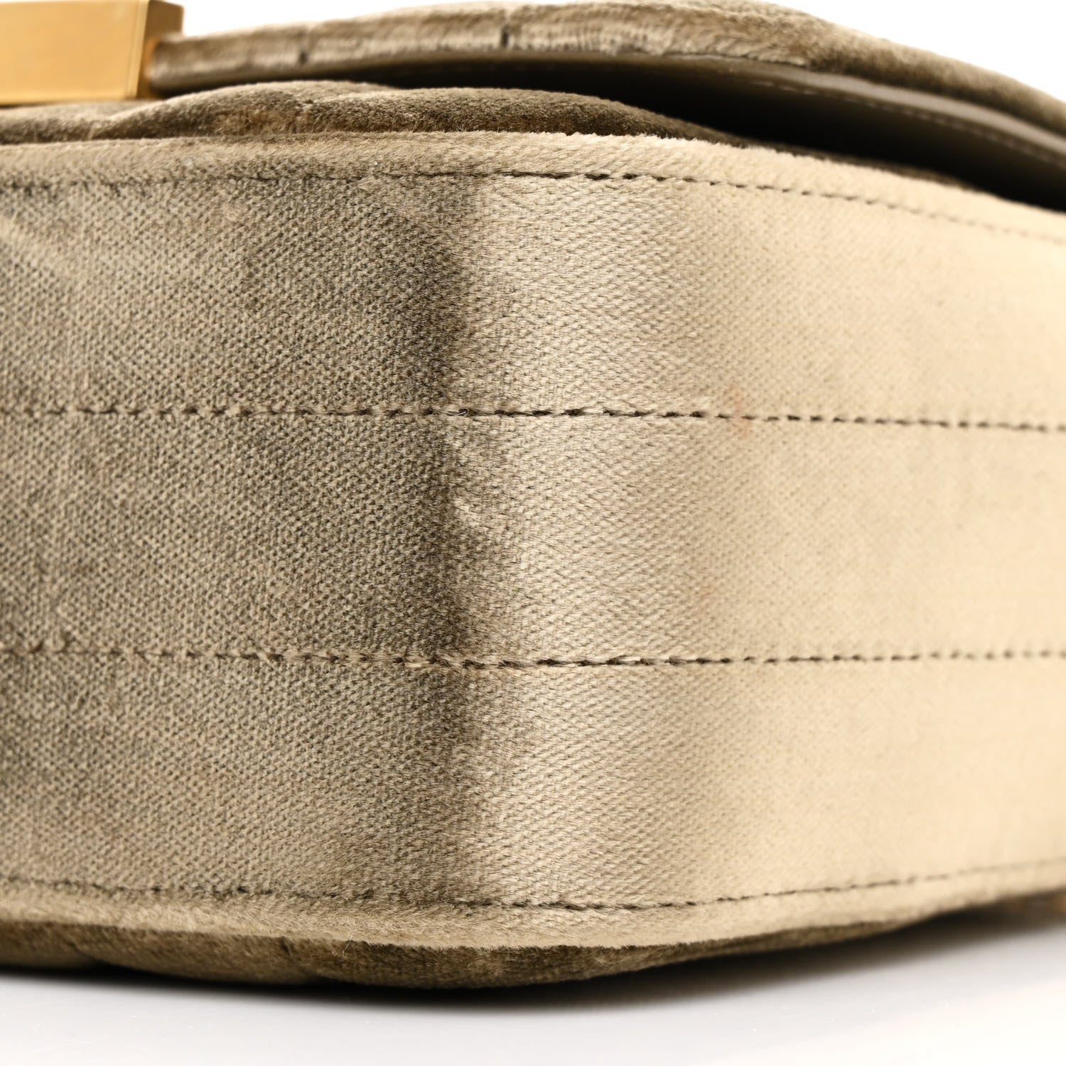 Saint Laurent Velvet Matelasse Small Vicky Chain Bag Dark Vintage Olive 10 of 11