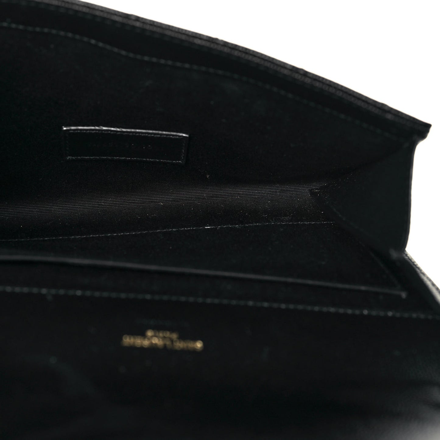 Grain De Poudre Textured Mixed Matelasse Triquilt Monogram Clutch Black