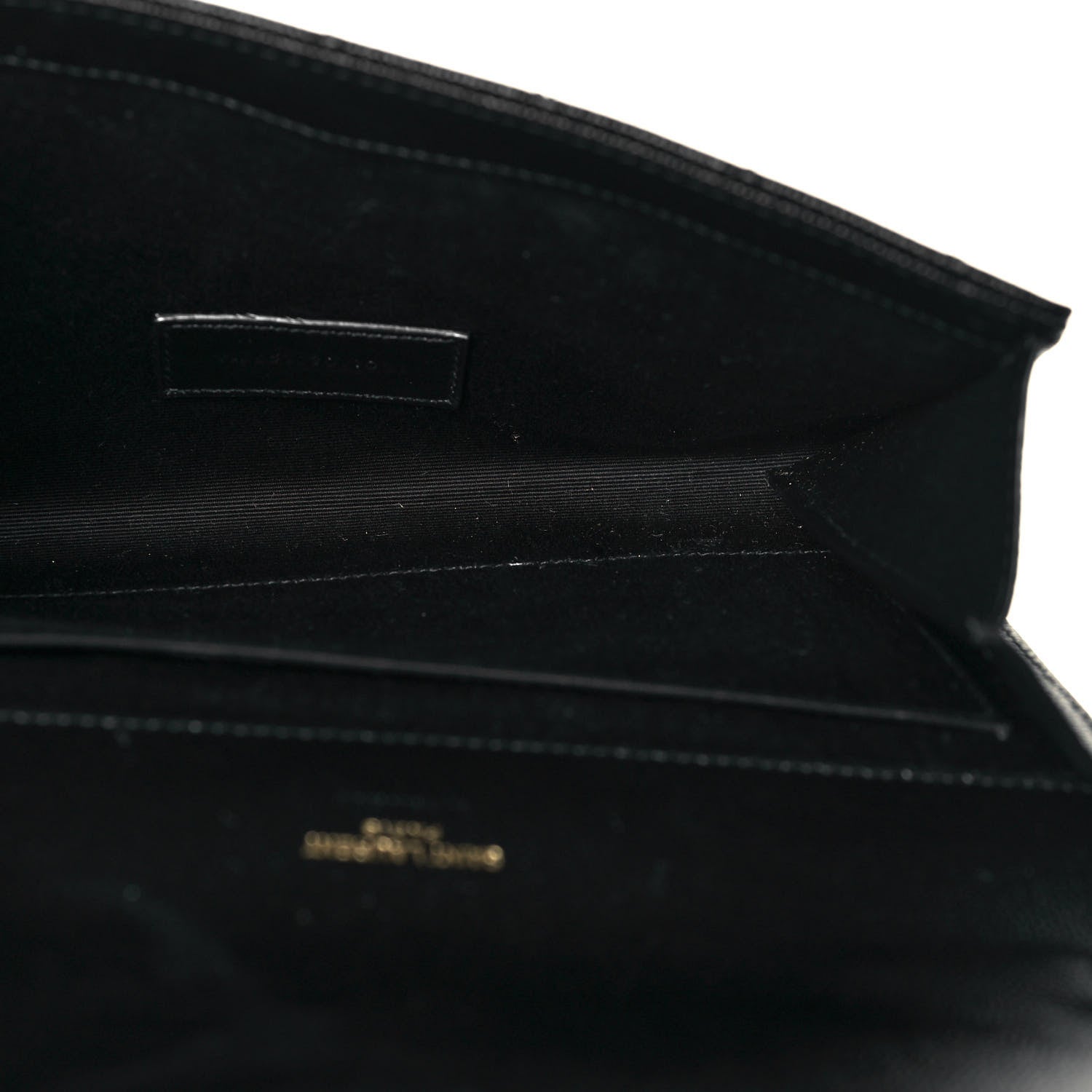 Saint Laurent Grain De Poudre Textured Mixed Matelasse Triquilt Monogram Clutch Black 5 of 13