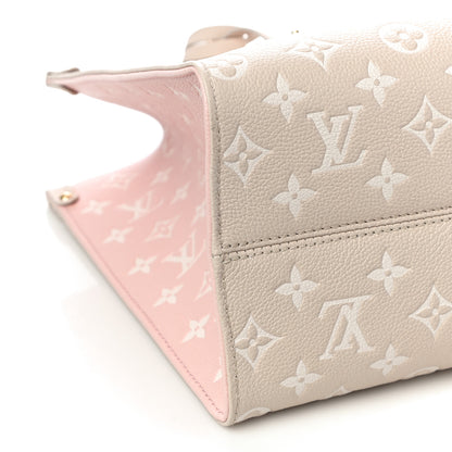 Louis Vuitton Empreinte Monogram Spring In The City Onthego MM Beige Pink Yellow 8 of 9