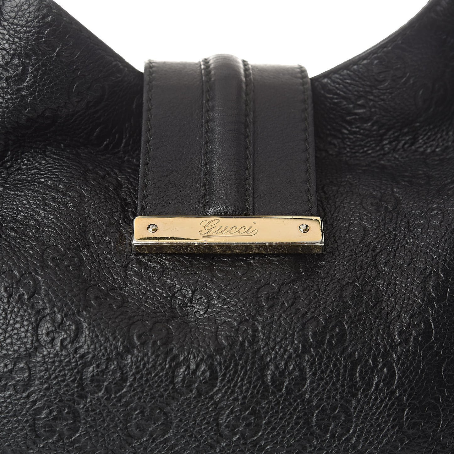 Guccissima Large New Ladies Web Hobo Black