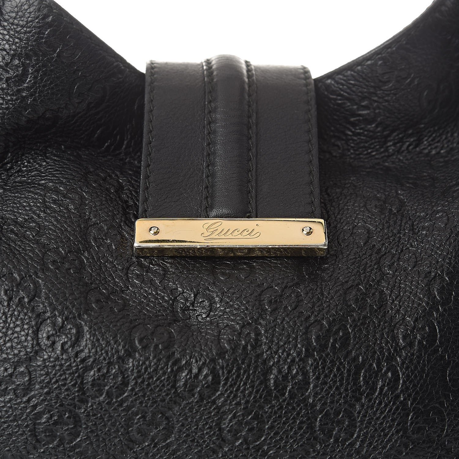 Gucci Guccissima Large New Ladies Web Hobo Black 12 of 12