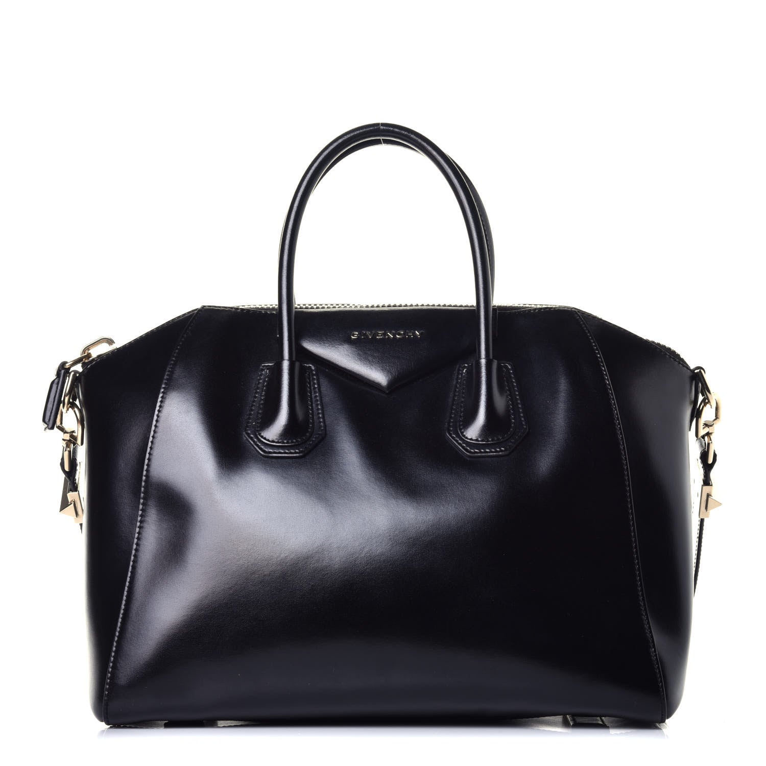 Givenchy Shiny Lord Calfskin Medium Antigona Black 1 of 10
