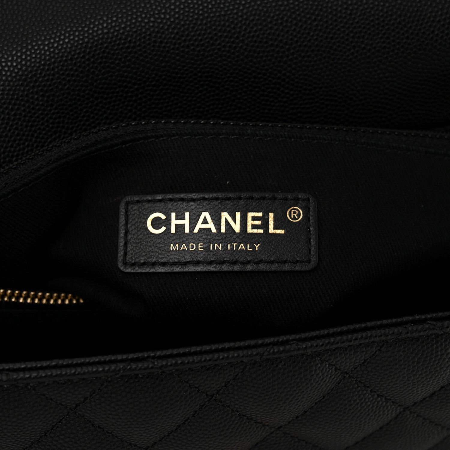 Chanel Caviar Lizard Embossed Quilted Medium Coco Handle Flap Black 6 of 11