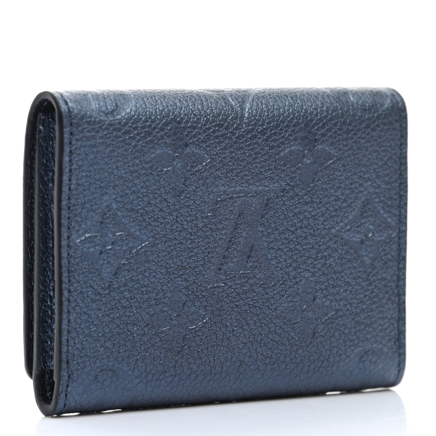 Metallic Monogram Business Card Holder Navy Nacre