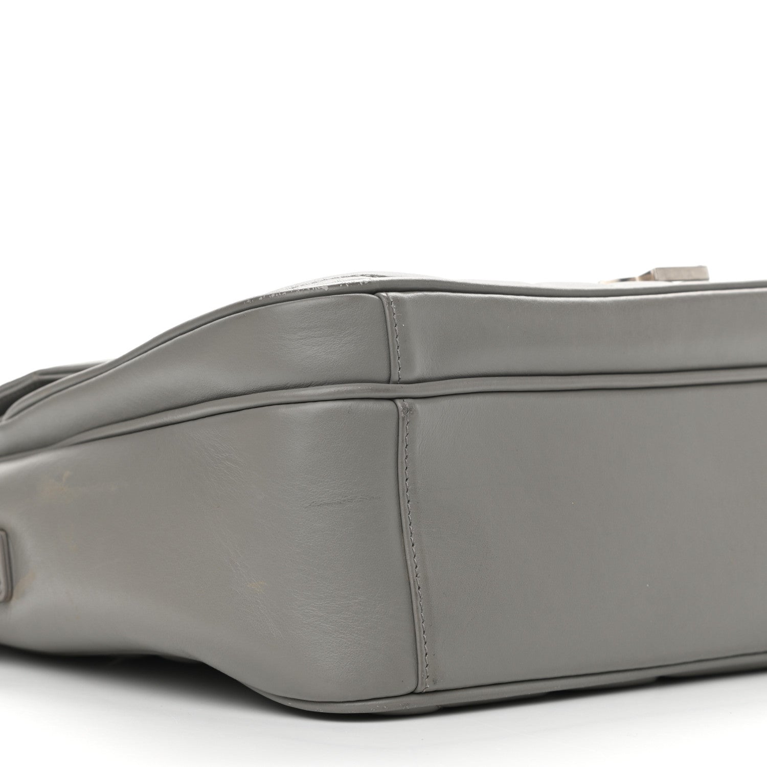 Saint Laurent Calfskin Y Quilted Monogram Loulou Shoulder Bag Pearl Grey 9 of 18