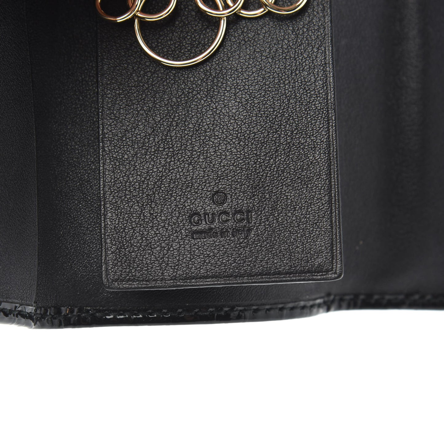 Patent Microguccissima Nice 6 Key Holder Case Black