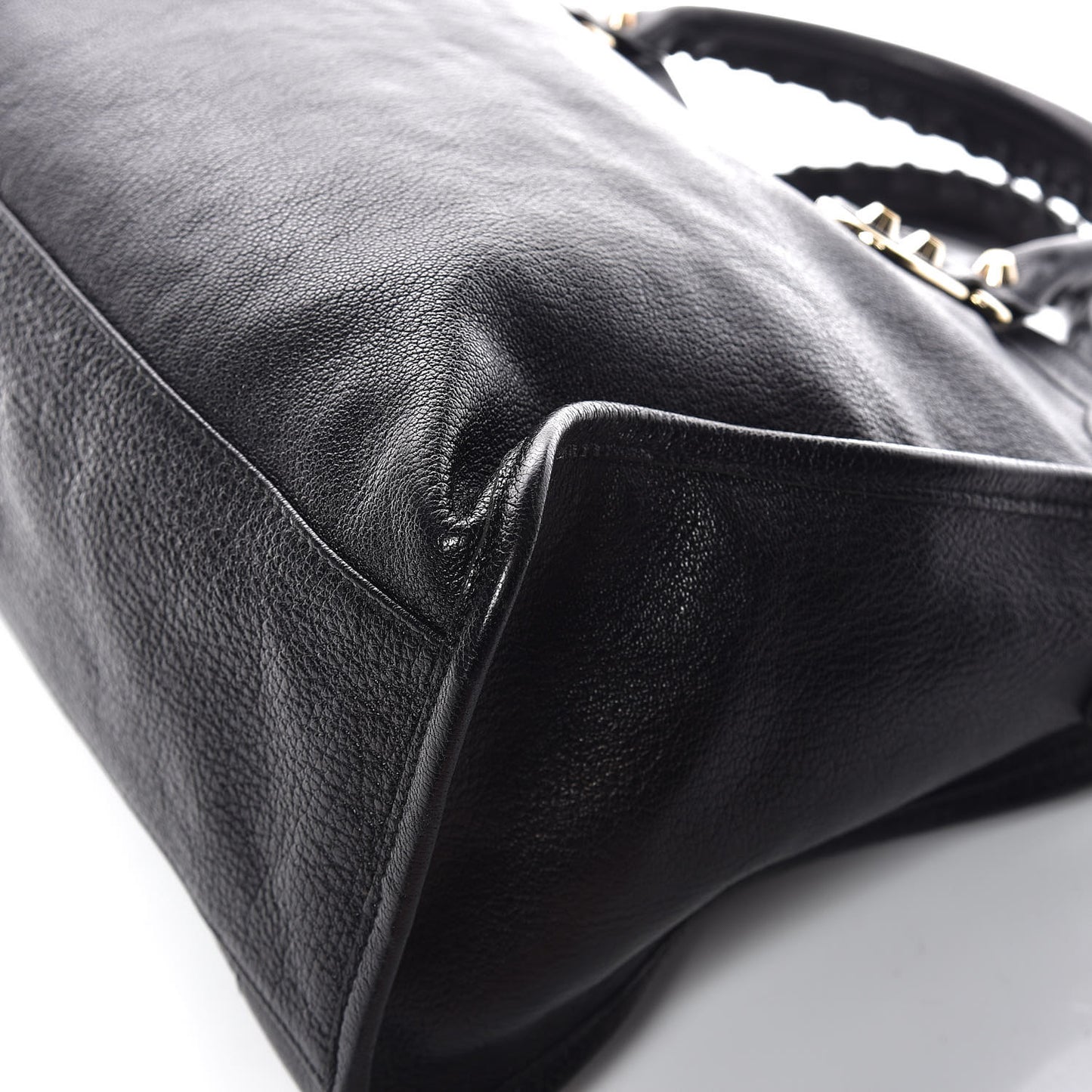 Chevre Gold Metallic Edge Hardware City Black