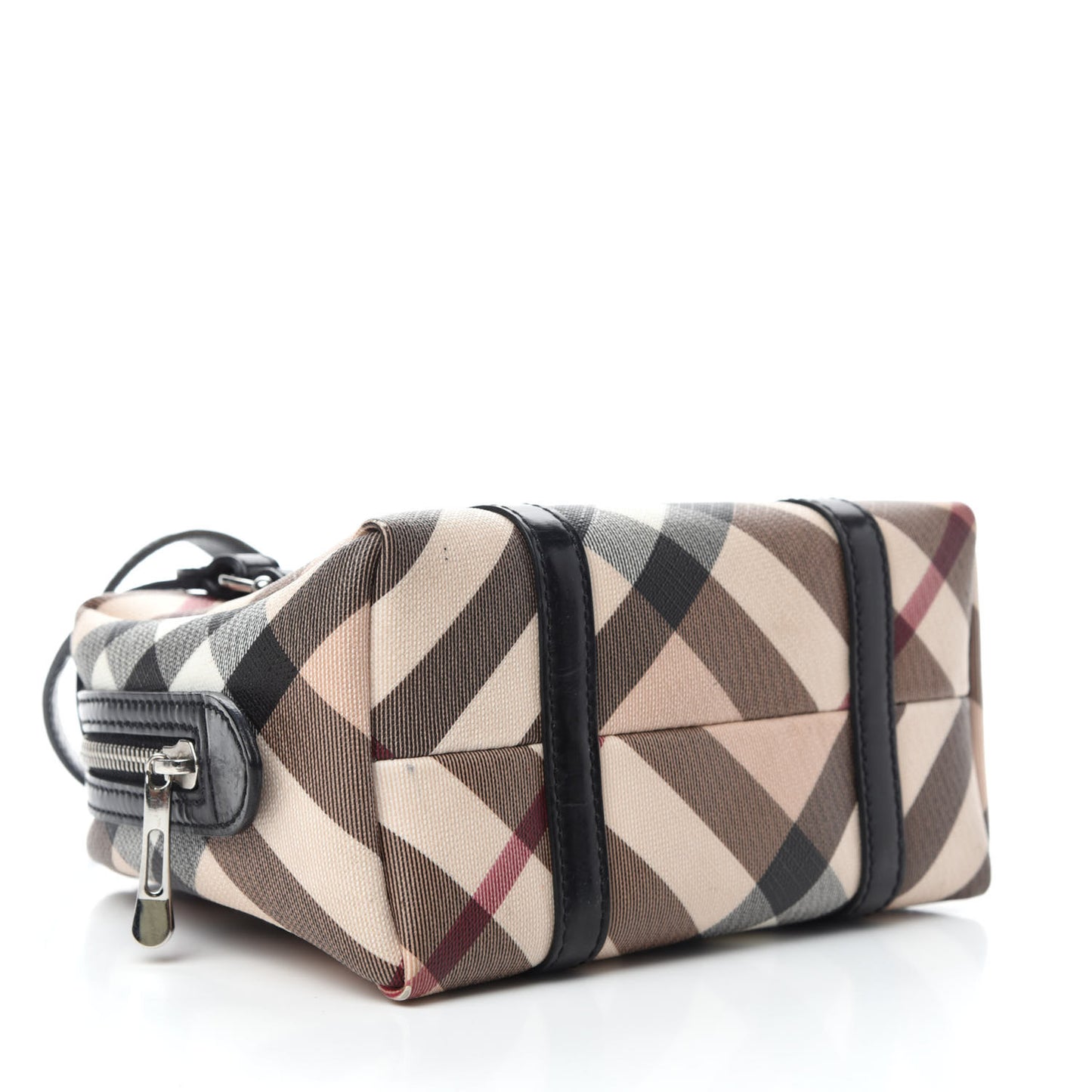 Patent Trim Nova Check Tote Black