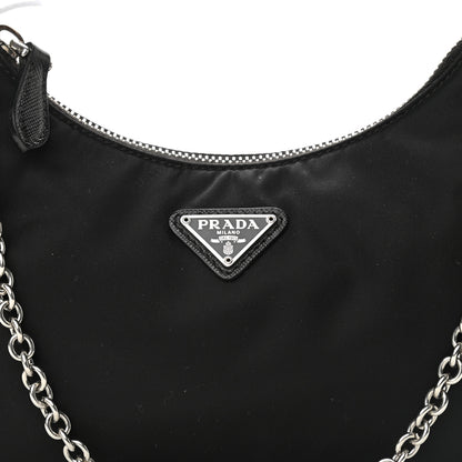Prada Nylon Re-Edition 2005 Shoulder Bag Black 8 of 10