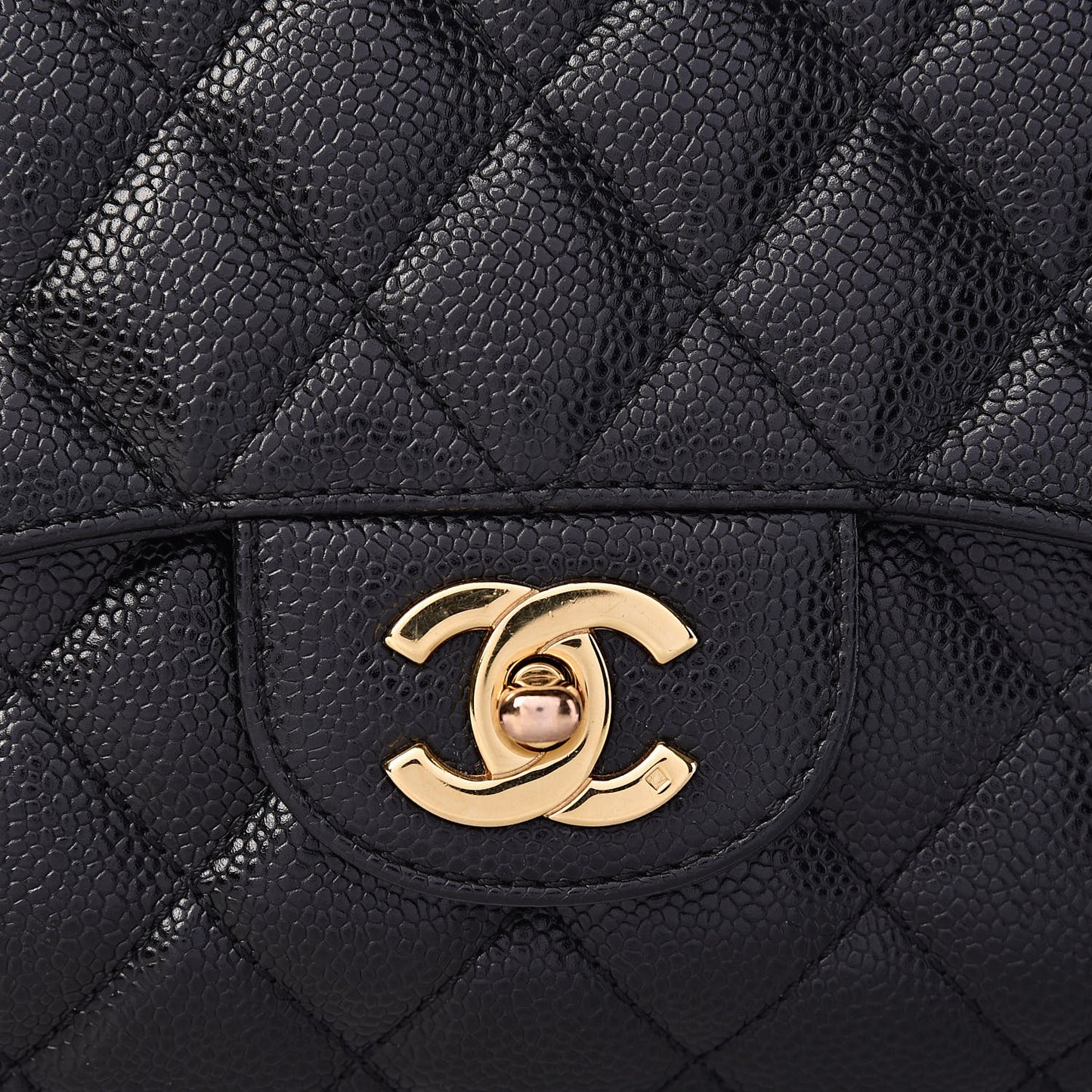 Caviar Quilted Jumbo Single Flap Black
