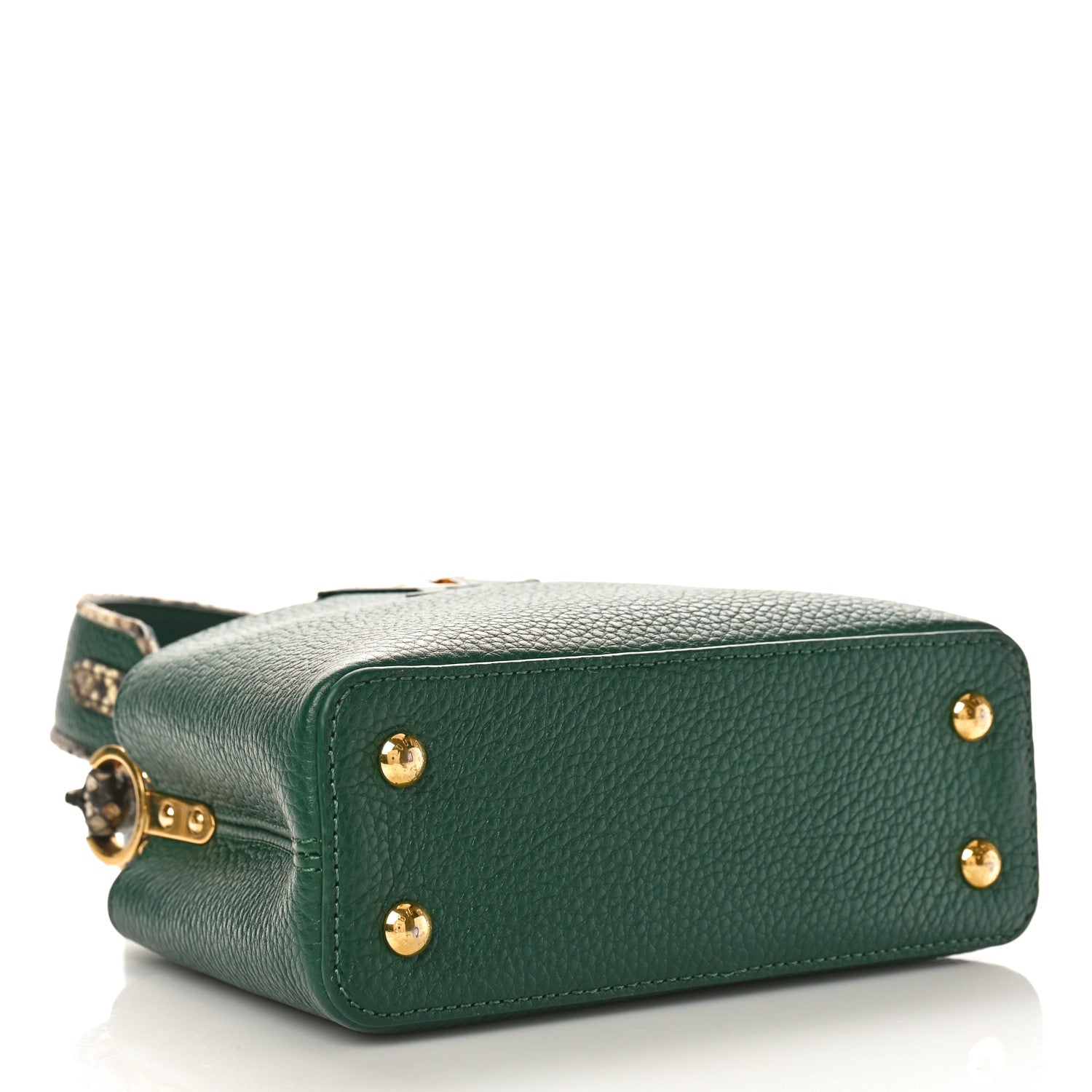 Louis Vuitton Taurillon Snakeskin Mini Capucines Emeraude Green 4 of 9