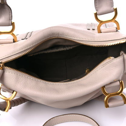 Chloe Calfskin Medium Marcie Satchel Abstract White 5 of 18