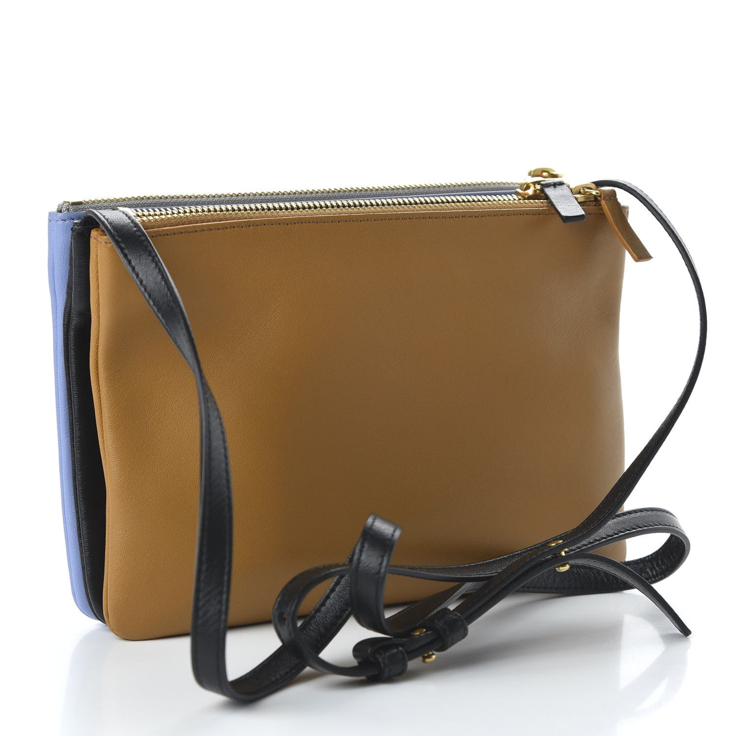 Lambskin Small Multicolor Trio Crossbody Bag Porcelain