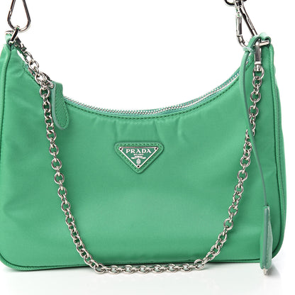 Prada Nylon Re-Edition 2005 Shoulder Bag Menta 9 of 9