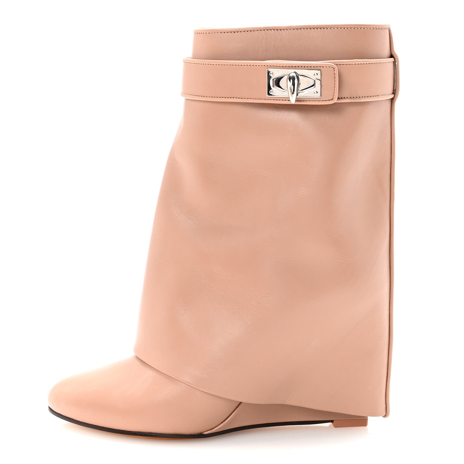 Givenchy Calfskin Shark Lock Ankle Boots 37 Vieux Rose 1 of 9
