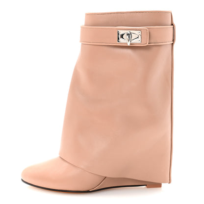 Givenchy Calfskin Shark Lock Ankle Boots 37 Vieux Rose 1 of 9