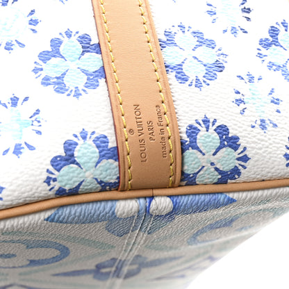 Louis Vuitton Monogram Tiles By The Pool Speedy Bandouliere 25 Lagoon Blue 6 of 9