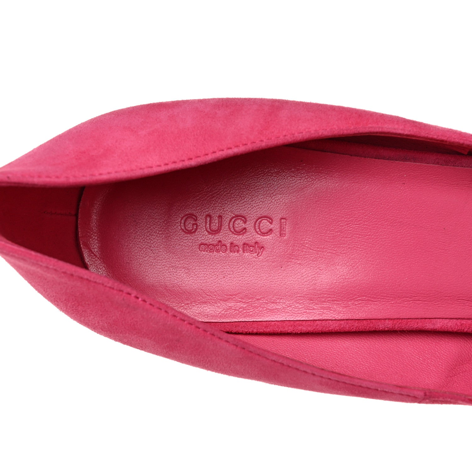 Gucci Kid Scamosciato Interlocking G Jennifer Pumps 41 Shocking Pink 8 of 10