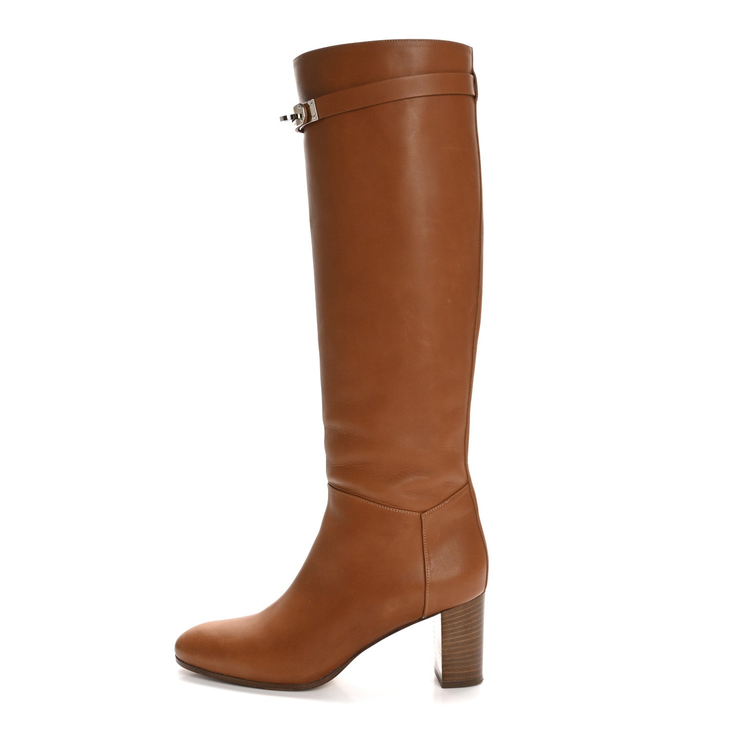 Hermes Heritage Calfskin Story Boots 39 Naturel 1 of 10