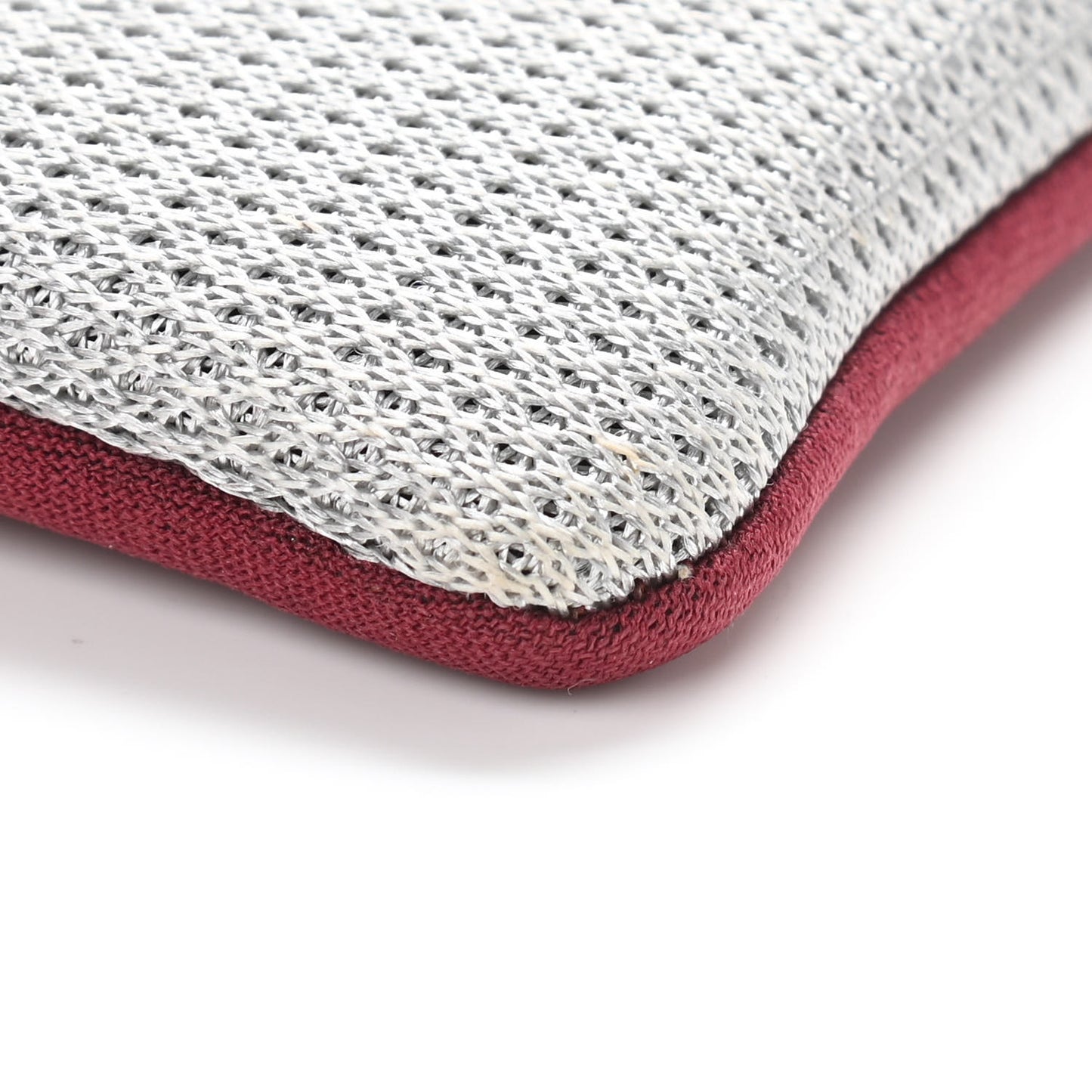 Neoprene Mesh Pouch Burgundy Silver