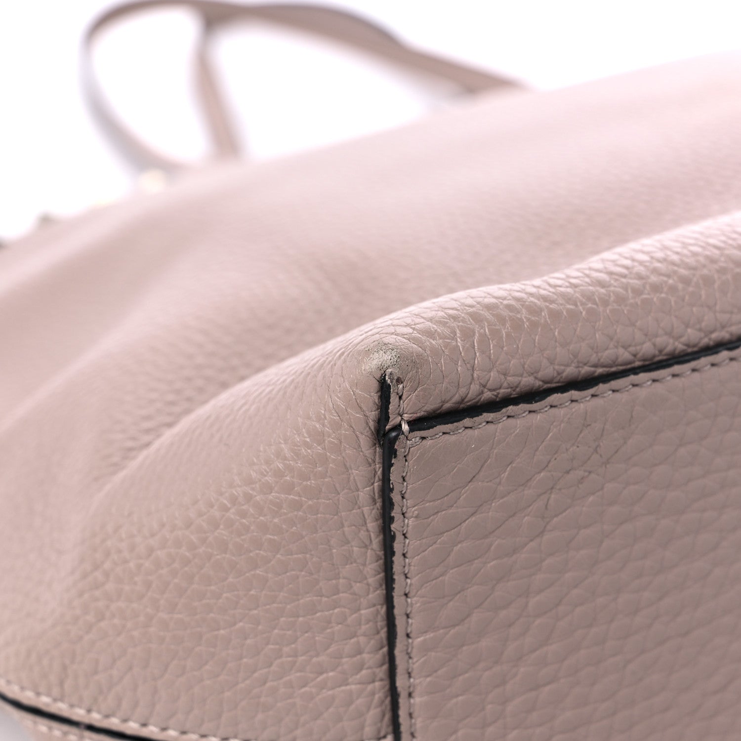 Valentino Garavani Grained Calfskin Rockstud Shoulder Tote Poudre 7 of 11