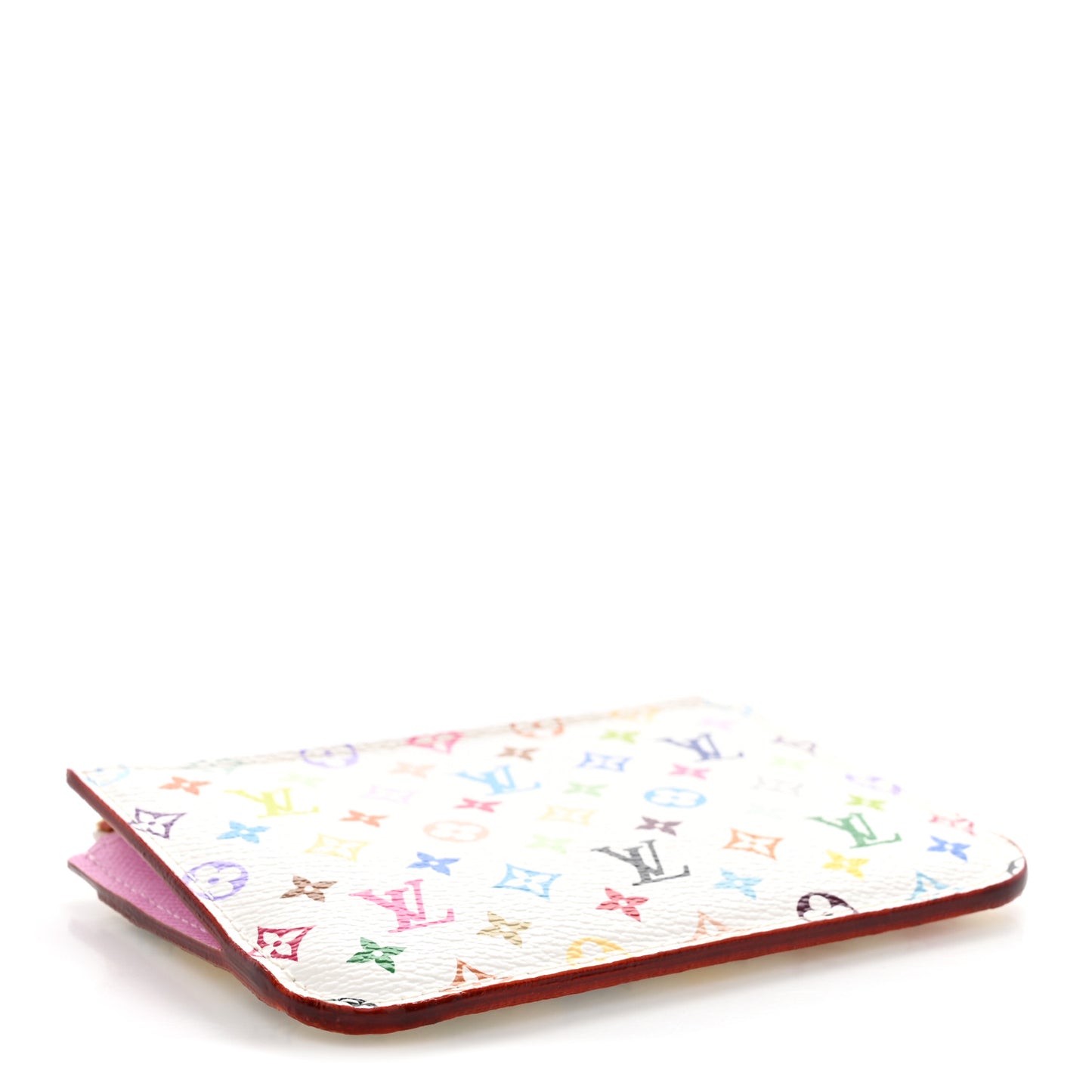 Monogram Multicolor Key Pouch  White Litchi