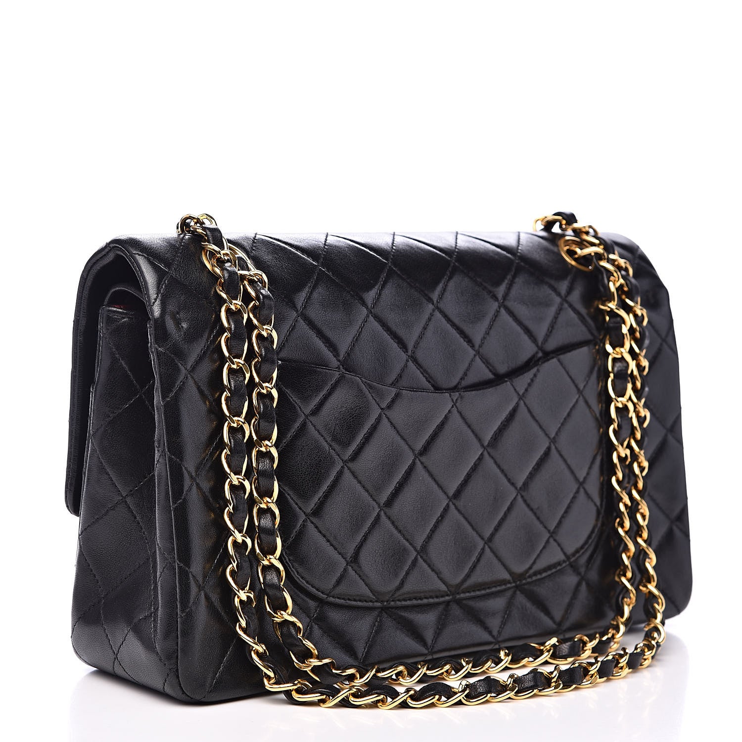 Chanel Lambskin Quilted Medium Double Flap Black 3 of 16