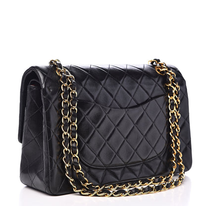 Chanel Lambskin Quilted Medium Double Flap Black 3 of 16