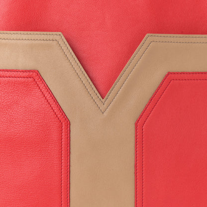 Saint Laurent Calfskin Lucky Chyc Tote Red 9 of 9
