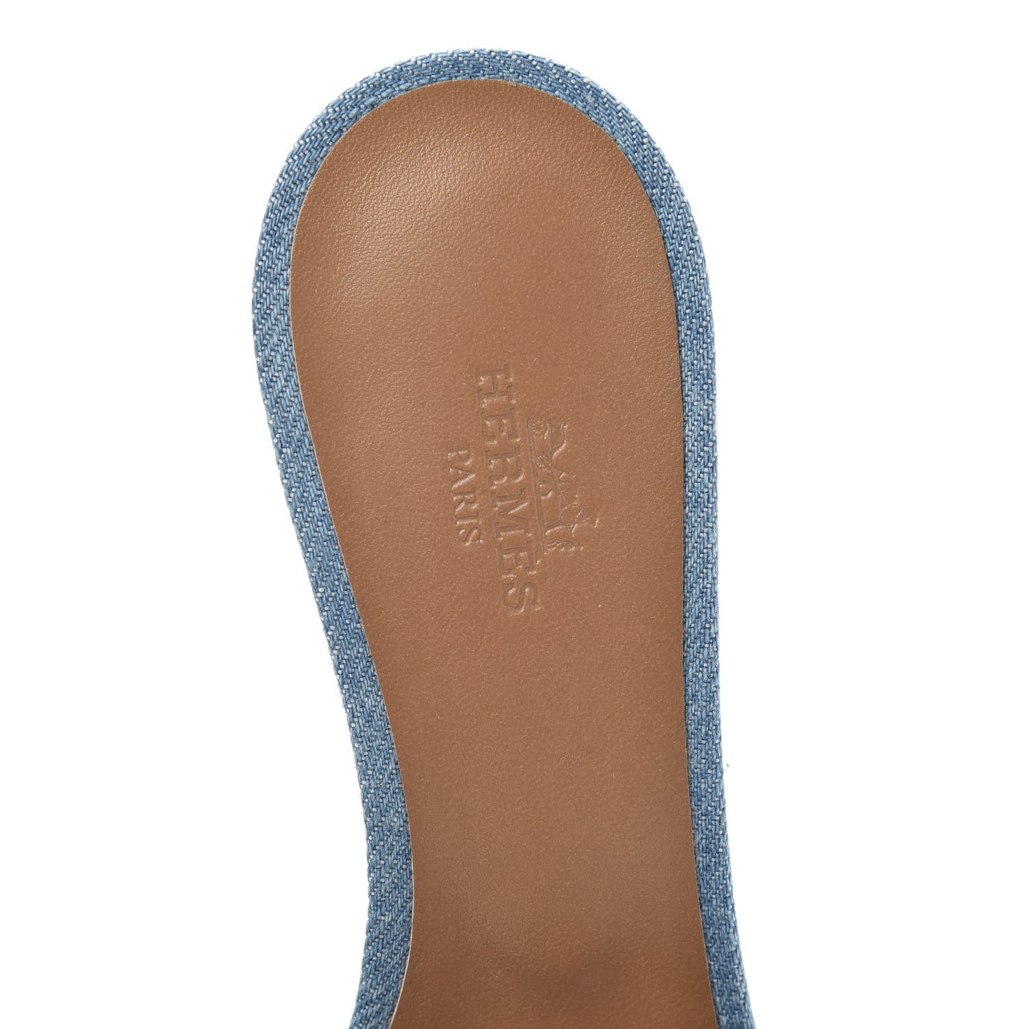 Hermes Denim Oasis Sandals 36.5 Bleu Clair 6 of 9