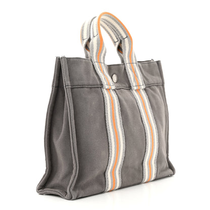 Hermes Canvas Fourre Tout PM Grey Orange 3 of 12