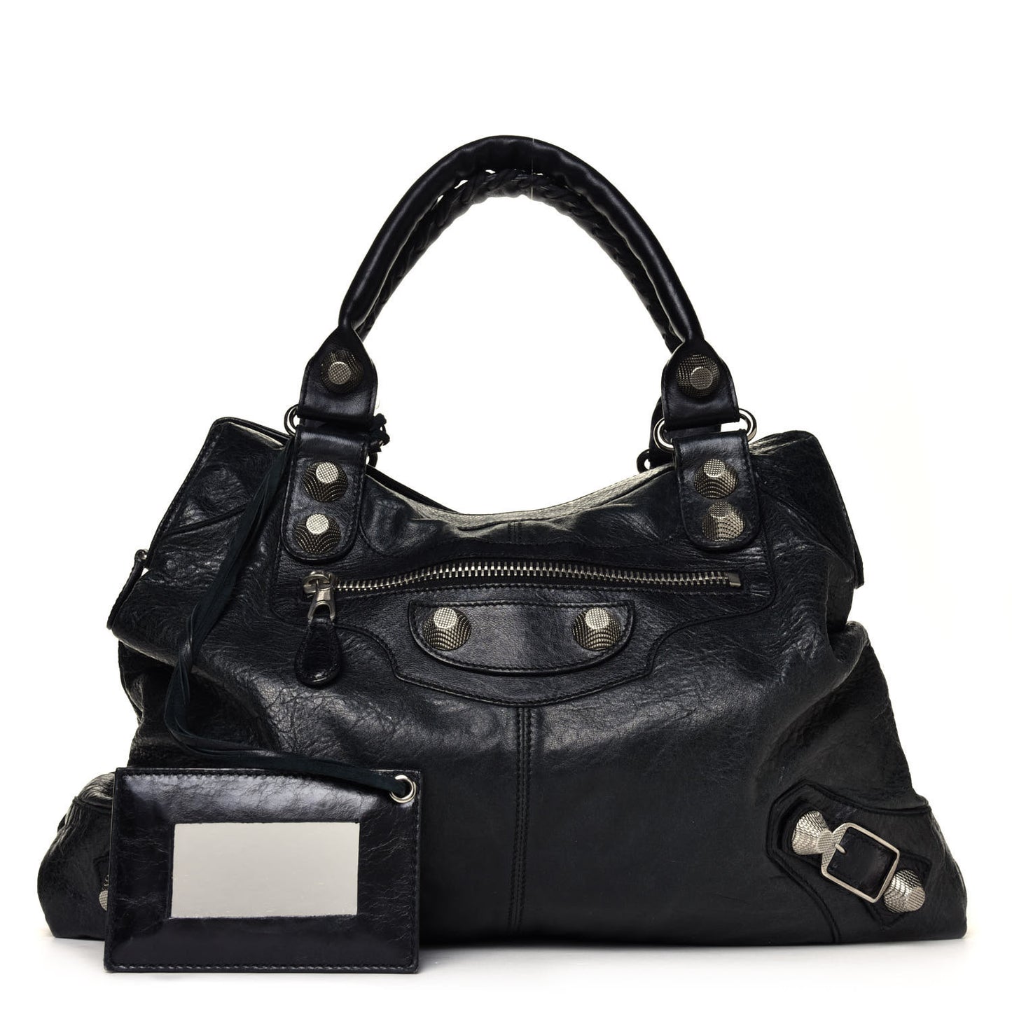 Agneau Giant 21 Silver Hardware Brief Black