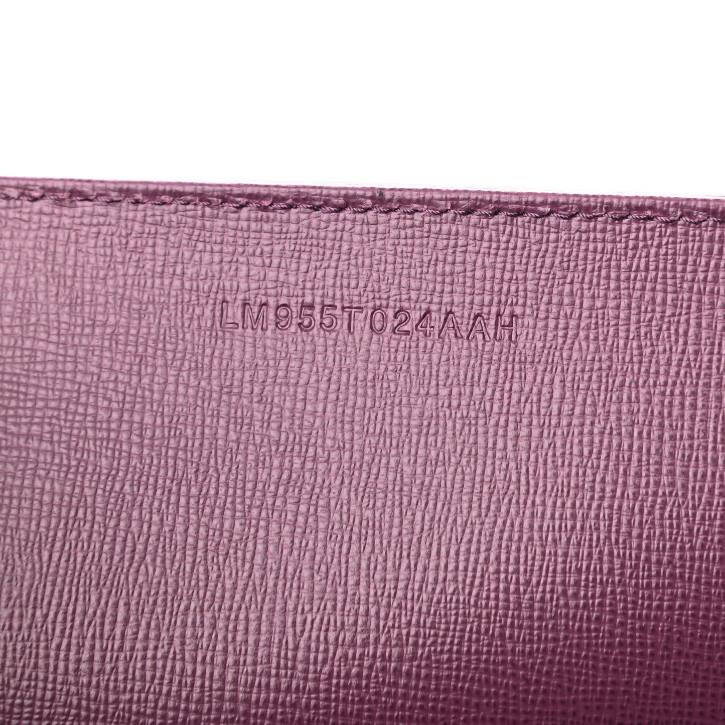 Grained Calfskin Small T Tote Bordeaux