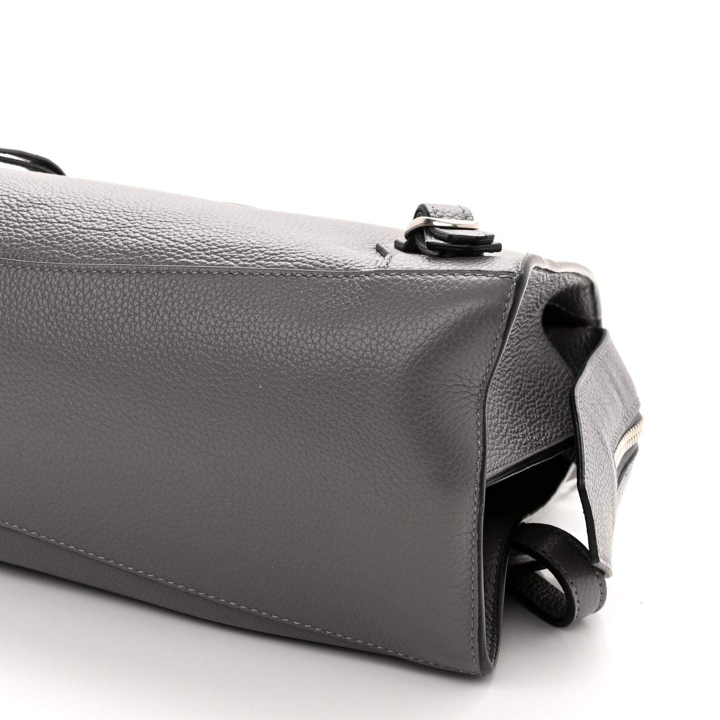 Grained Calfskin Neo Classic Silver Hardware S City Dark Grey