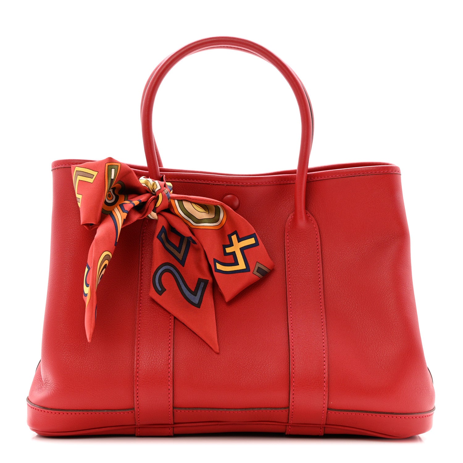 Hermes Swift Tohu Bohu Twilly Garden Party TPM Tote Vermillion 1 of 13