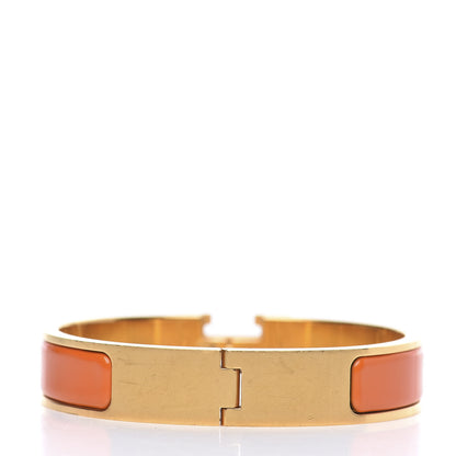 Hermes Enamel Narrow Clic Clac H Bracelet PM Orange 3 of 6