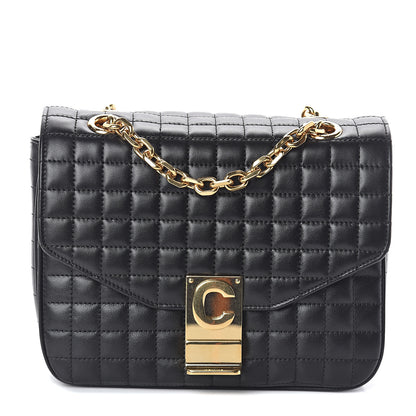 Celine Calfskin Quilted Small C Bag Black 1 of 7