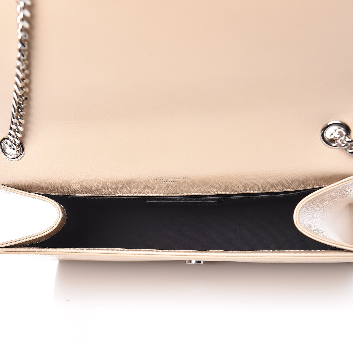 Saint Laurent Grain De Poudre Medium Monogram Kate Satchel Nude Powder 5 of 10