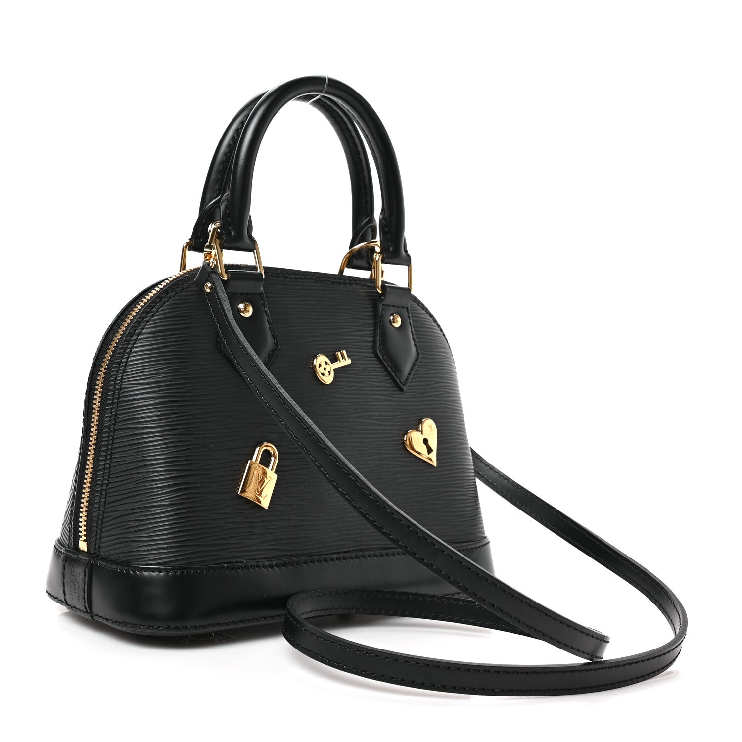 Louis Vuitton Epi Love Lock Alma BB Black 3 of 8