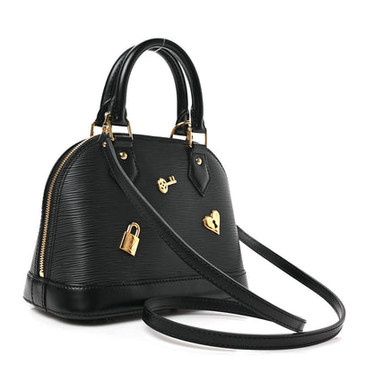 Louis Vuitton Epi Love Lock Alma BB Black 3 of 8