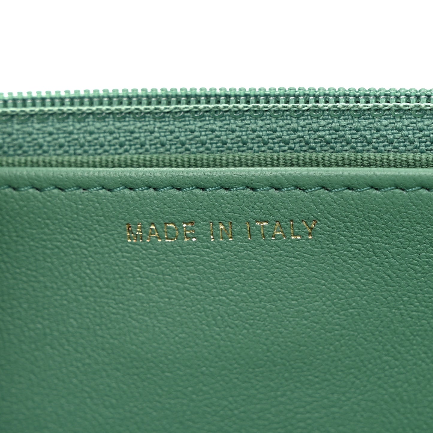 Lambskin Quilted Trendy CC Wallet On Chain WOC Green