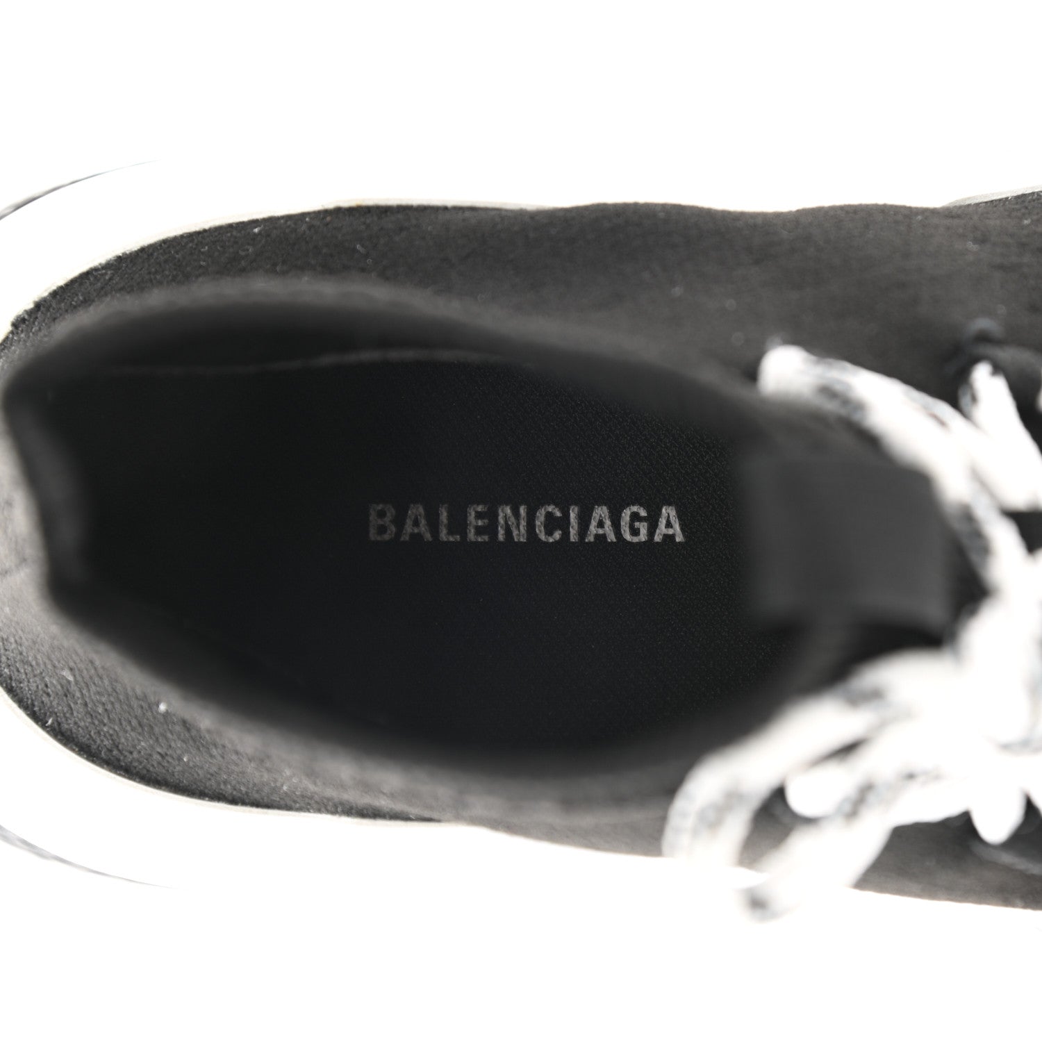 Balenciaga Knit Womens Speed Lace Up Sneakers 35 Black 7 of 8