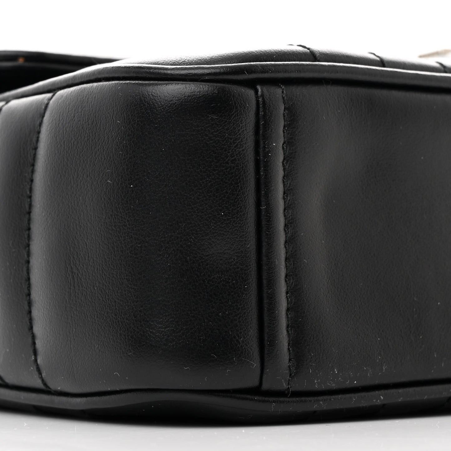 Soft Calfskin Impunture Diagramme Medium Chain Flap Shoulder Bag Black