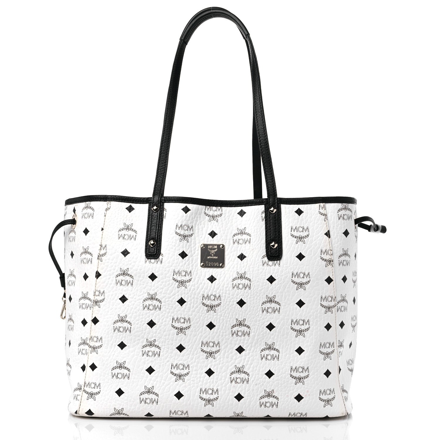 MCM Visetos Medium Project Reversible Shopper Tote White 3 of 17
