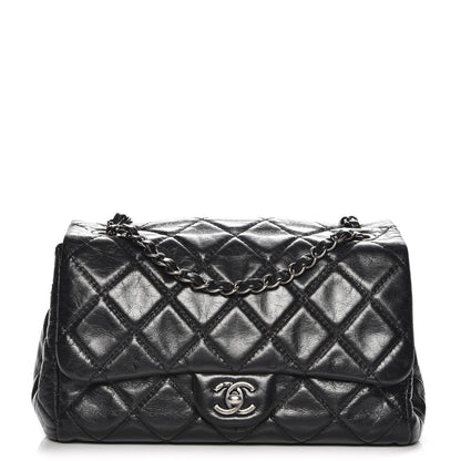 Chanel Glazed Calfskin Quilted Coco Soft Flap Black 1 of 8