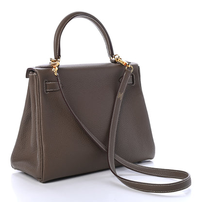 Hermes Togo Kelly Retourne 28 Etoupe 2 of 10