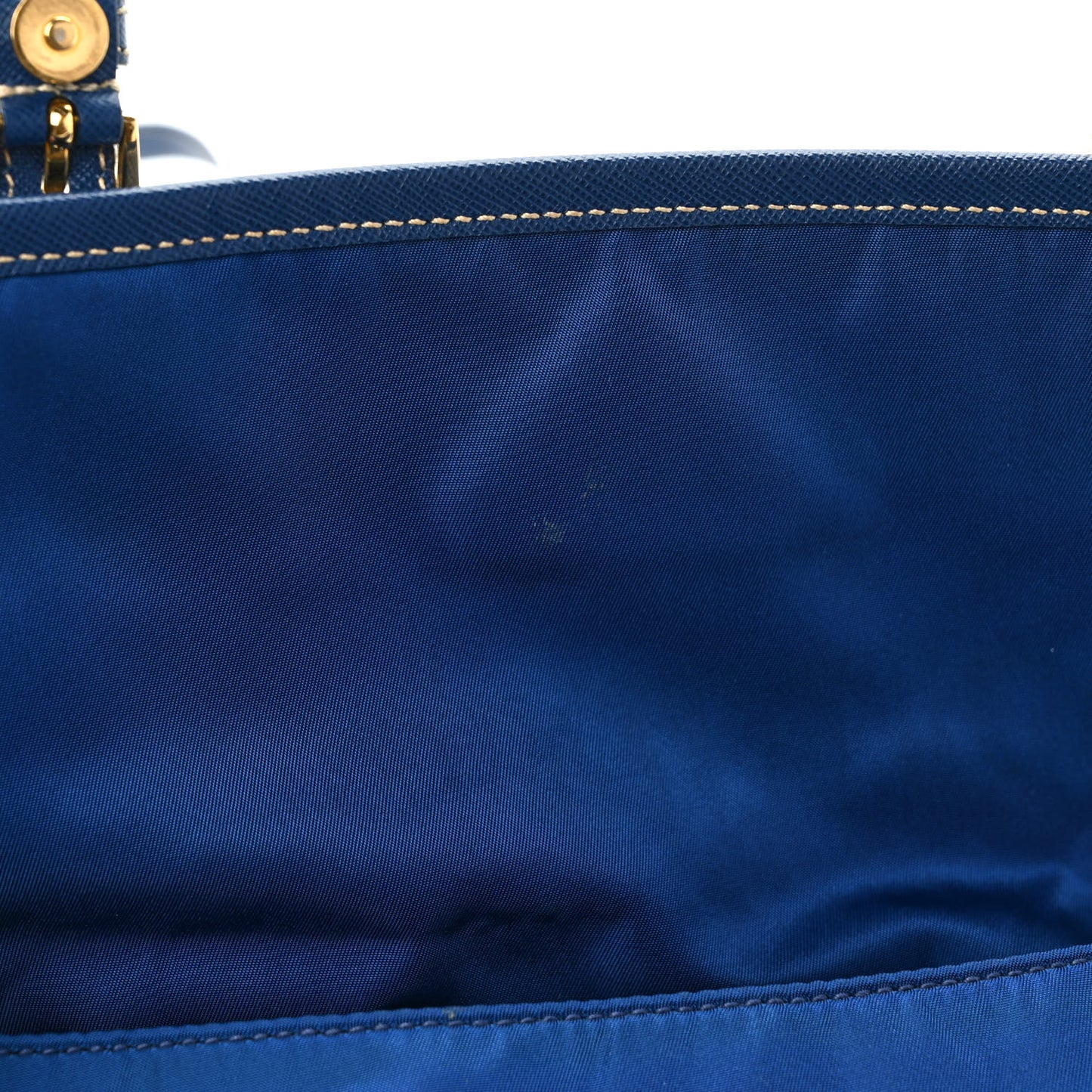 Tessuto Nylon Saffiano Small Messenger Bag Blue