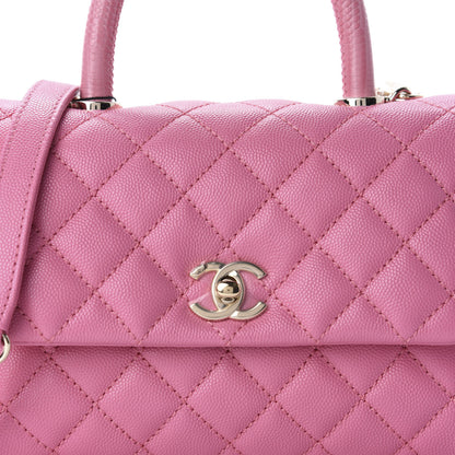 Chanel Caviar Quilted Mini Coco Handle Flap Pink 9 of 9