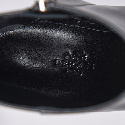 Hermes Calfskin Perrine Ankle Boots 37 Black 7 of 8